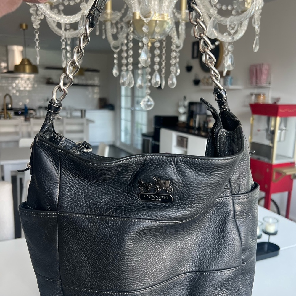 Coach Black Leather Shoulder Bag